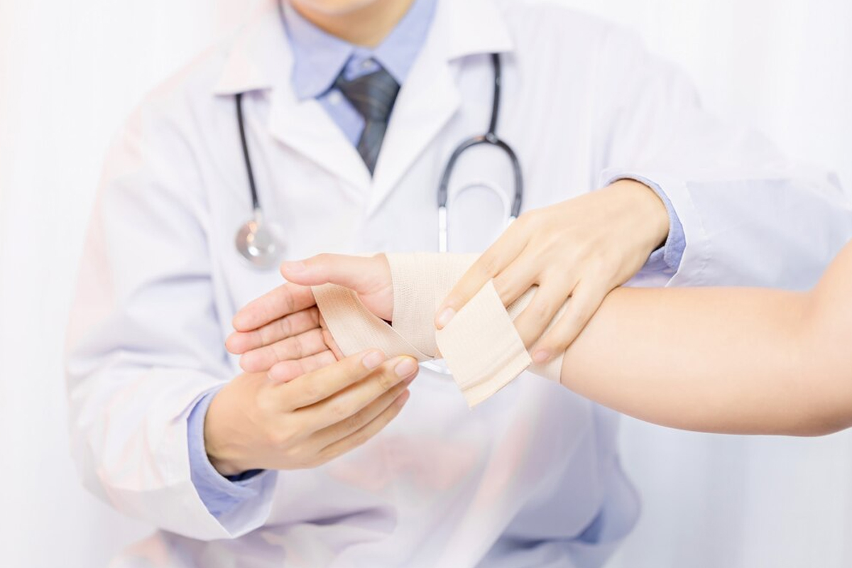 Small wound dressing at ABM Hospital